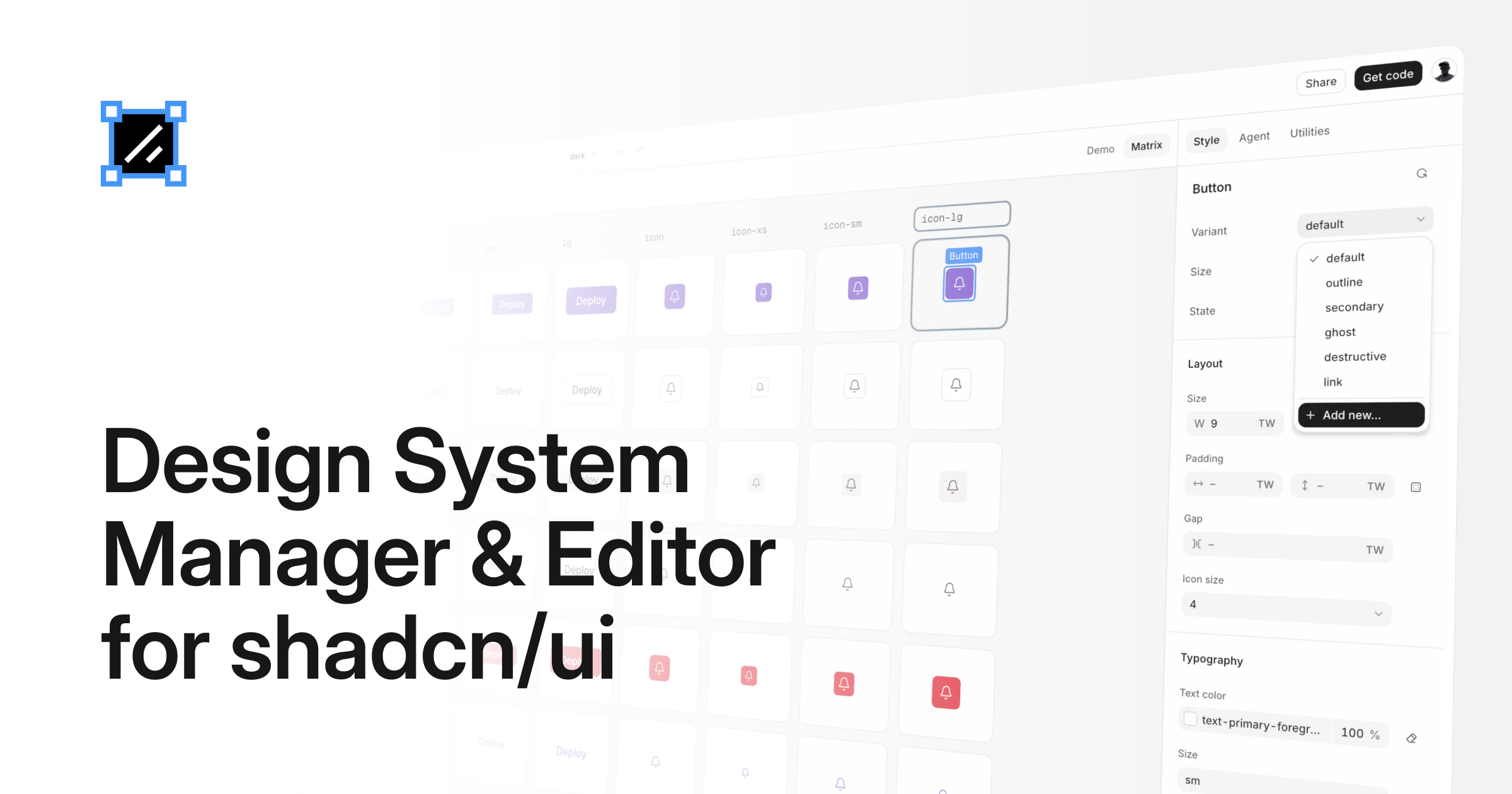 Design System Manager & Editor for shadcn/ui